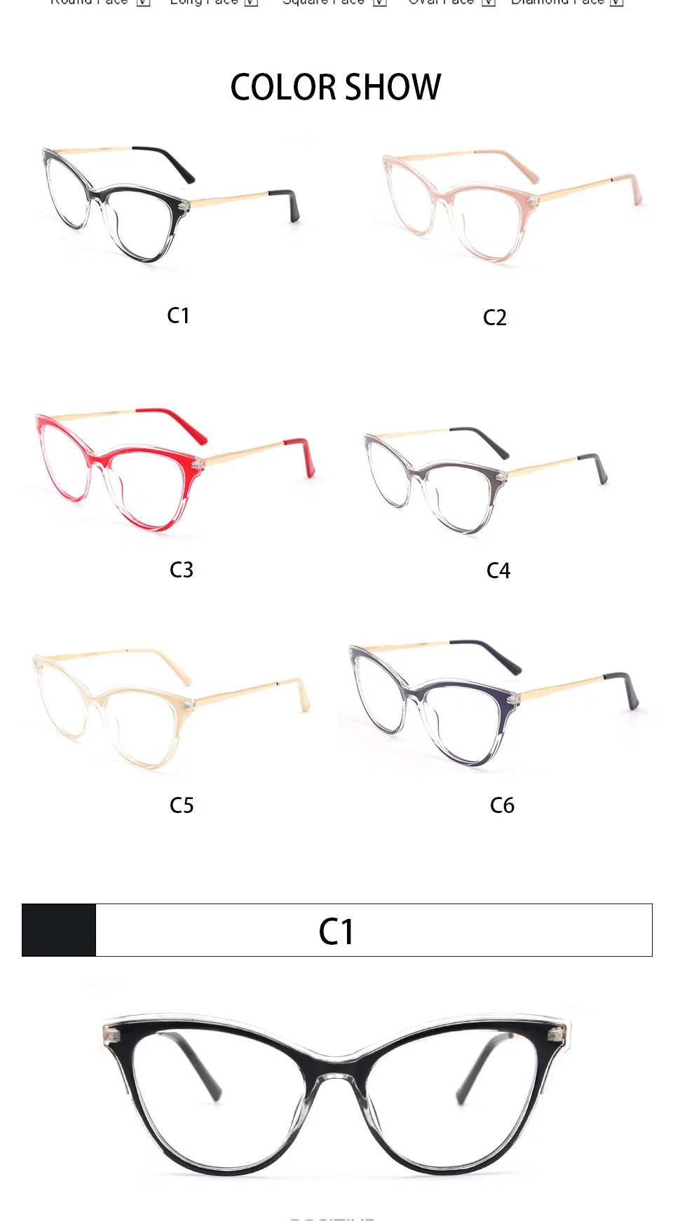 Higo 2023 Competitive Tr90 Optical Frames Design Good Quality