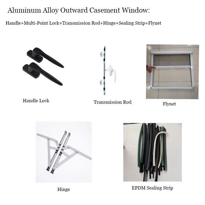 CE As2047 UV-Resistantdust Resistanceanti-Aginglow-E Laminated Glass Touch Invisible Lock Aluminum Casement Window for Commercial Buildings