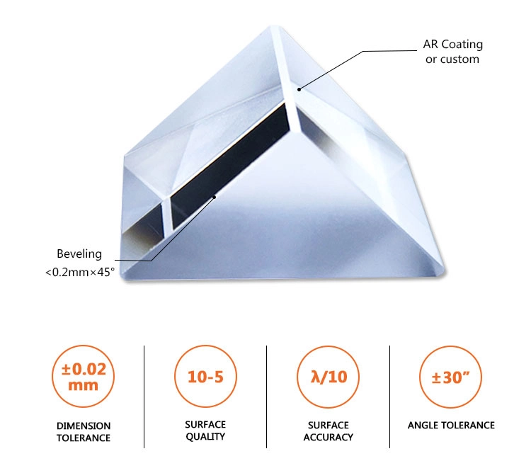 Optical Glass Prism 30 60 90 Degree/Right Angle/Equilateral Triangular Prism Roof/Powell/Dove/Wedge Prism Penta/Half Penta Prism Corner Cube Prism